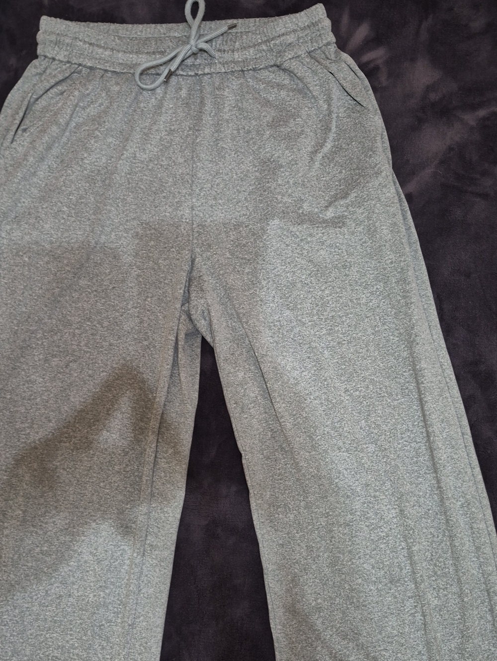 HALARA Heathered Sage Green Wide Leg Knit Pants